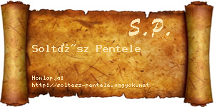 Soltész Pentele névjegykártya
